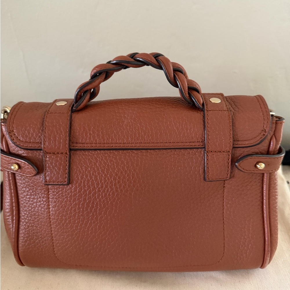 Mulberry Braided-Handle Mini Satchel in Chestnut - Picture 7 of 16